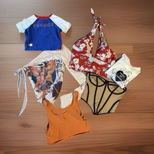 Womens Stylish Summer Tops Bundle Of 6, Size Medium Lot Of Tops