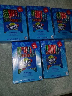 JOLLY RANCHER Fruit Flavored Candy Canes. 5 Boxes Of 12pcs. 60pcs Sealed. 2027