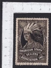 US Vintage ASDA American Stamp Dealer Assoc. Indian Head poster stamp
