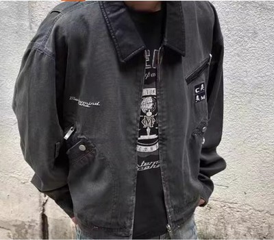 2026 Anniay-lin/Mastermind Make Old Skeleton Embroidered/C2H4 Letter Jacket