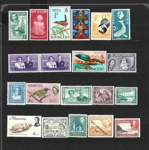 British Colonies, Lot of 20 Different Stamps, MH