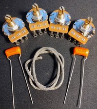 Les Paul short shaft Potentiometers 500k 3/8" kit Gavitt Wire Caps high quality