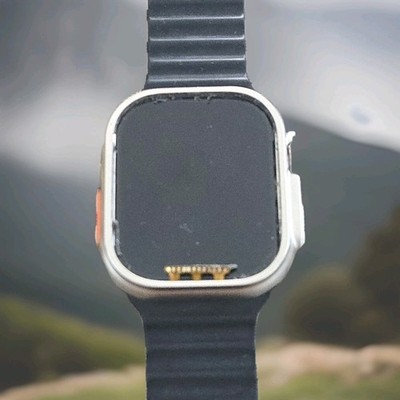Apple Watch Ultra 49mm Titanium Ceramic Case Black Band GPS Cellular Needs Glass