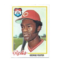 1978 Topps George Foster #1 N.L. All-Star Big Red Machine Vintage Baseball Card