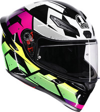 AGV - K1 S Casco Punkpulse Negro/Púrpura/Lima Mediano | 2118394018-071-M