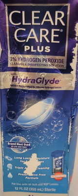 Clear Care Plus Cleaning & Disinfecting Solution HydraGlyde 12 fl oz