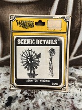 Woodland Scenics Old unpainted White metal kit D209 Aermotor Windmill 1997