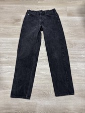 Vtg Levis 550 Orange Tab Jeans Black Distressed Faded 90s USA Made 34x34 32x34 