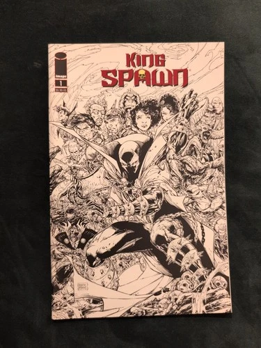 KING SPAWN #1 BOOTH SECOND PRINT B/W VARIANT 1