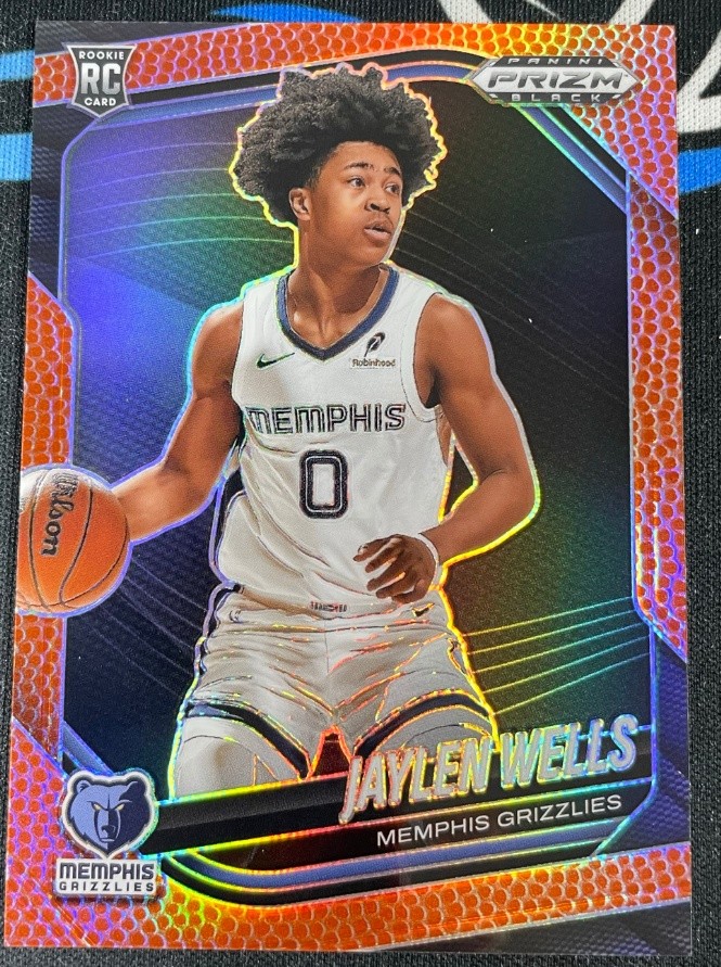 Jaylen Wells 2024-25 Panini Prizm Black Basketball Prizm /225 RC #34