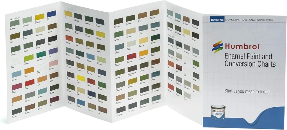 Humbrol P1158 Colour Chart Enamel Colour Chart with Hi-Spec Printing