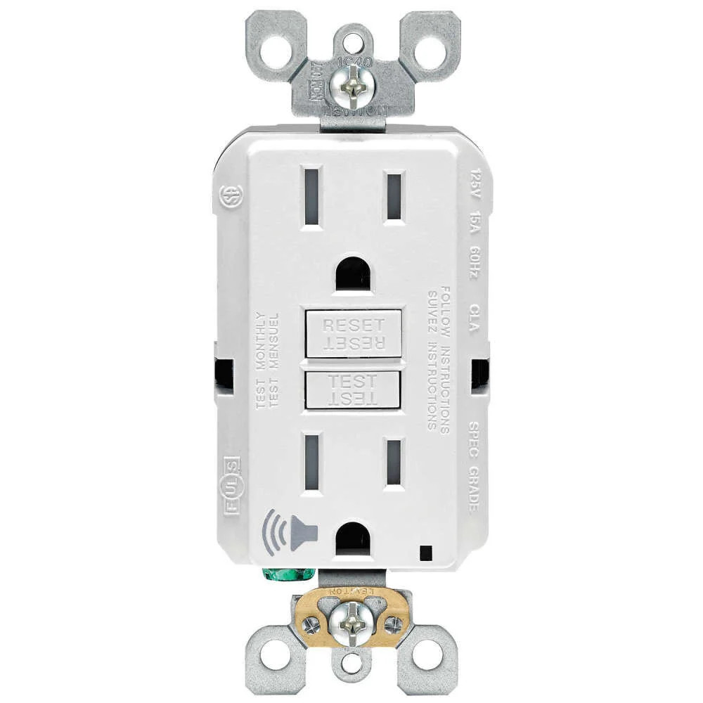 Звуковая розетка Leviton 15A 125V белого цвета Nema 5-15R 6790₽