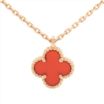 Van Cleef & Arpels Sweet Alhambra Karneol Halskette 750 (PG) 2,8g VCARN59M00