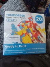 20 Pack Mini Canvas 4x4 Inch Small Painting Canvases for Beginners Art Set NEW