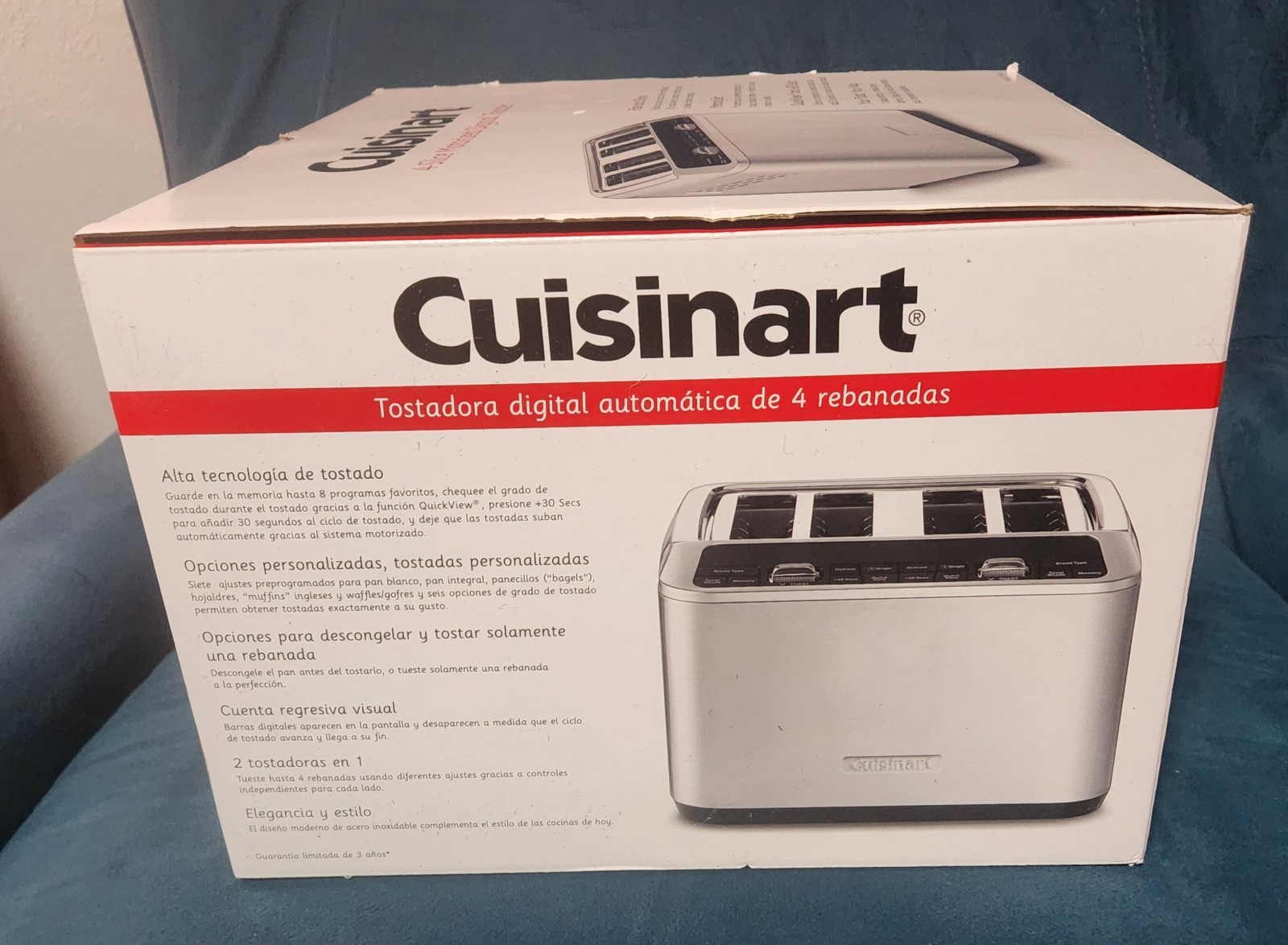 NIB Cuisinart 4-Slice Motorized Digital Toaster Stainless Steel Silver