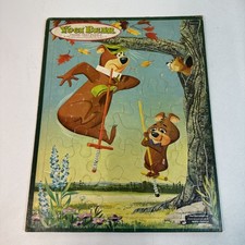 Yogi Bear w/ Boo Boo Bear 1961 Vintage Frame-Tray Puzzle Whitman