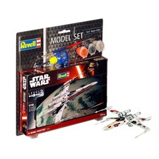Image of Star Wars X-Wing Fighter Revell 63601 Model Kit Set with Brush Glue Paint 1:112