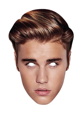 Justin Bieber Pappmaske - Biebs for the Peeps: fotorealistisch bedruckte
