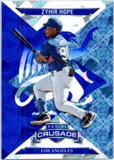 2025 Panini Crusade #71 Zyhir Hope Crusade Blue Cracked Ice