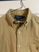 RALPH LAUREN POLO MENS LONG SLEEVE FRONT POCKET BUTTON DOWN 16 34/35 SHIRT