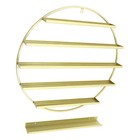 3Pcs Wall-Mounted Nail Salon Display Stand Gold Round Nail Polish Storage Rack — photo 8
