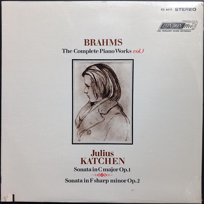 Brahms - Piano Works Vol. 3, JULIUS KATCHEN, London CS 6410, STEREO, NEW, SEALED
