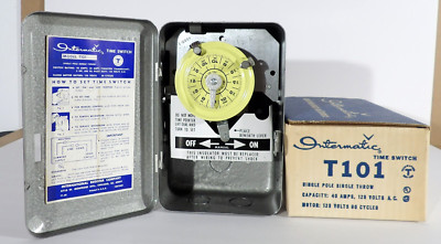 Intermatic Control Time Switch 24 Hrs 40 Amp 125V Single Pole Single Throw T101