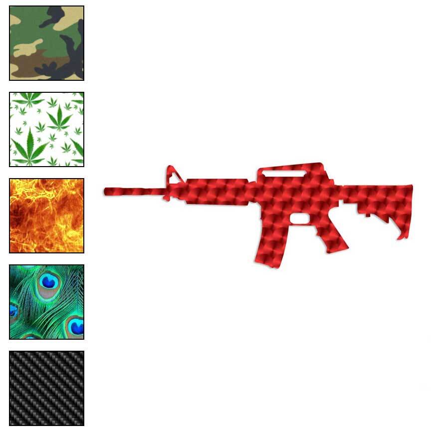 M4 Carbine Assault Rifle, Vinyl Decal Sticker, 40 Patterns & 3 Sizes, #2989