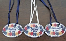 3 Longaberger Thinking of You Basket Tie Ons  U.S.A.