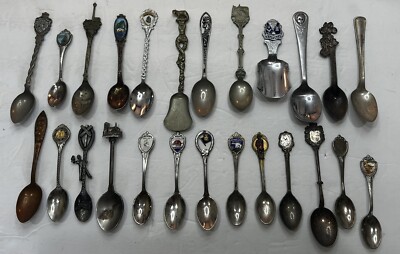 Vintage Souvenir Spoon Collection 24 Assorted Spoons | eBay