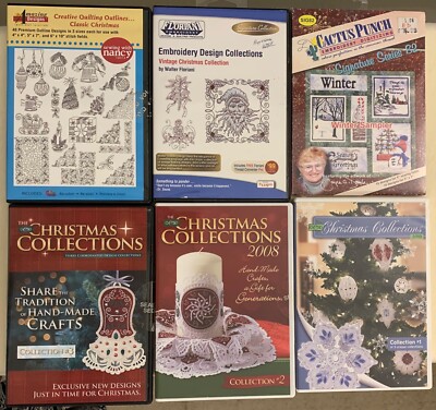 OESD Anita Goodesign Amazing Designs Embroidery CD Christmas Quilt Line Lot of 6