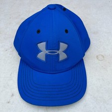 Under Armour Blue Logo Flex Hat Cap Youth One Size OSFA - spot