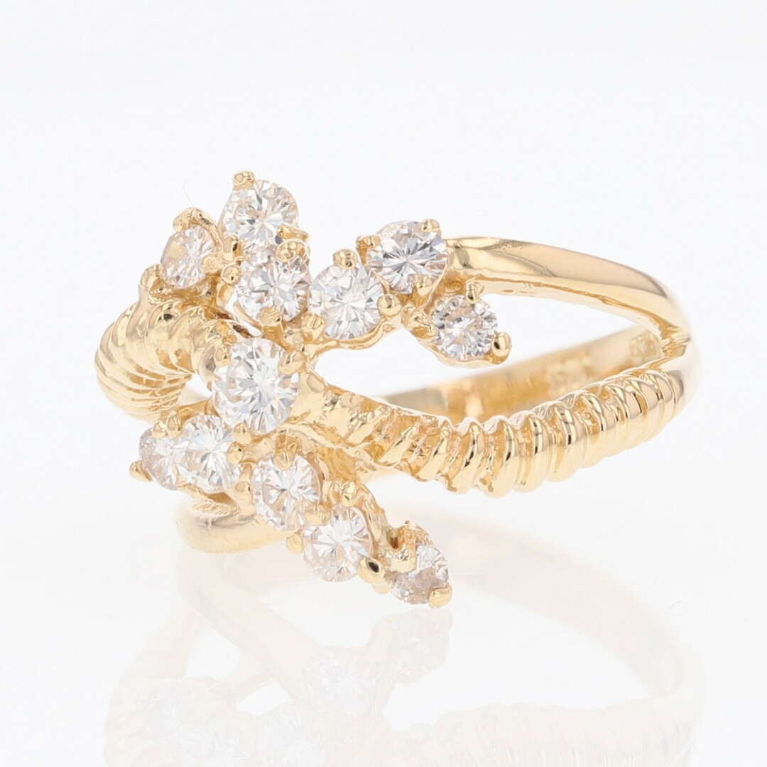 .77ctw Diamond Cluster Split Shank Statement Ring… - image 3
