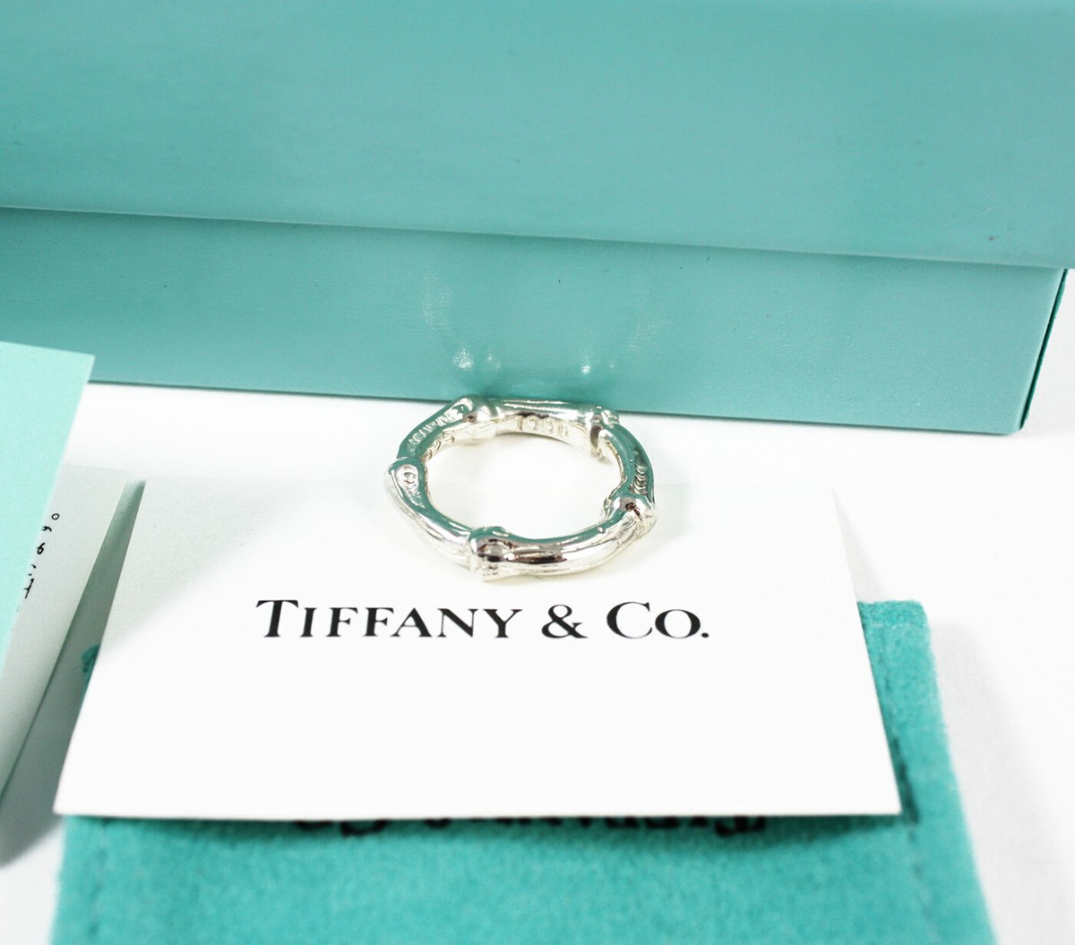 Ring Tiffany & Co Silver Bamboo 1996 - Various Measures Available 