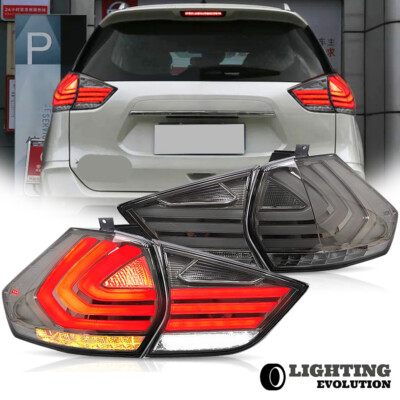 VLAND 2*LED Tail Lights For 2014-2019 Nissan Rogue Smoke Lens Sequential 4 PCS