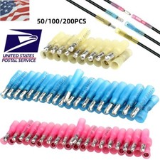 50-200x 22-10AWG Heat Shrink Bullet Female Male Wire Connector Crimp Terminals
