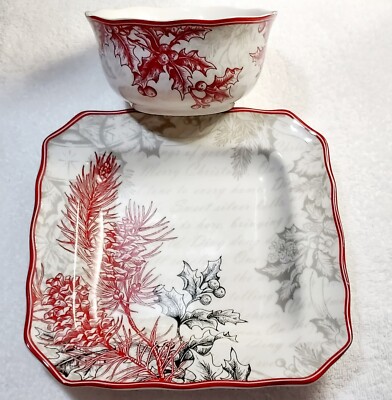 222 FIFTH TWO-PIECE BOWL AND DISH SET