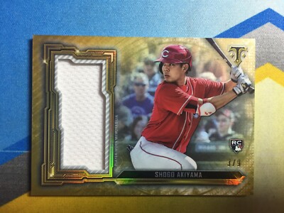 2020 Topps Triple Threads SHOGO AKIYAMA Cincinnati Reds Rookie Gold Relic #3/9