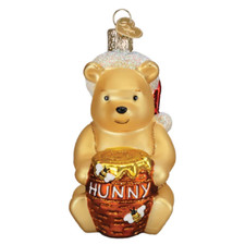 Old World Christmas 12703 Blown Glass Hanging Ornament, Winnie The Pooh