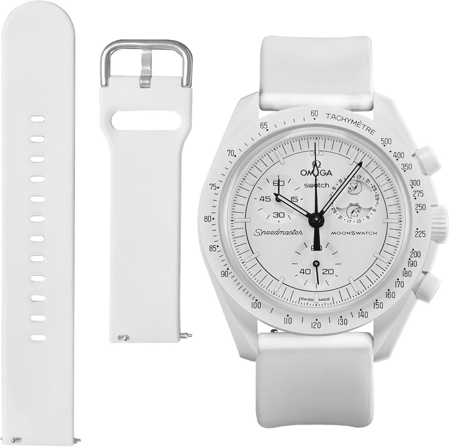 Watch Band for Omega X Swatch Moonswatch Speedmaster Quick Release Watch Strap R