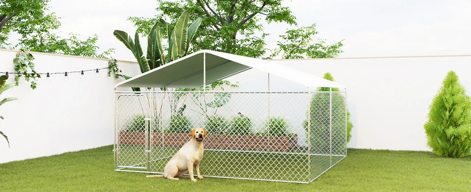 Eslabón de cadena grande de 6,5 pies/10 pies para casa para correr perros mascotas corralito Foto 3 de 4