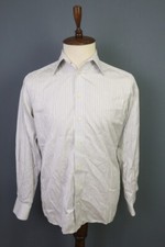 Eton Ganghester 1928 White Striped Long Sleeve Button Down Shirt Size 40 / 15
