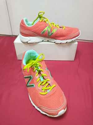 New Balance SZ D Woman's 590v2 Running Shoes W590AH2 Salmon Pink Lime  Green