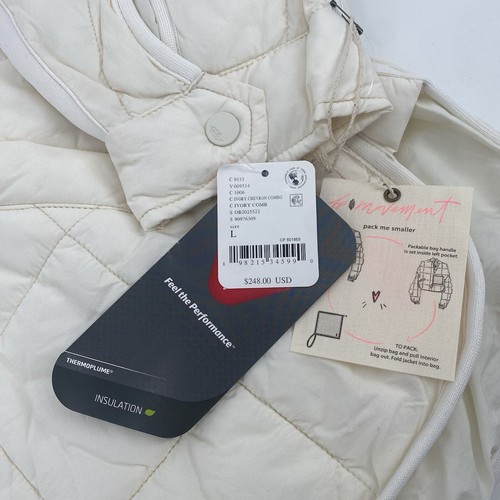Veste matelassée FP Movement x Hatch taille L imprimé chevron ivoire combo neuf avec étiquette - Photo 8/14