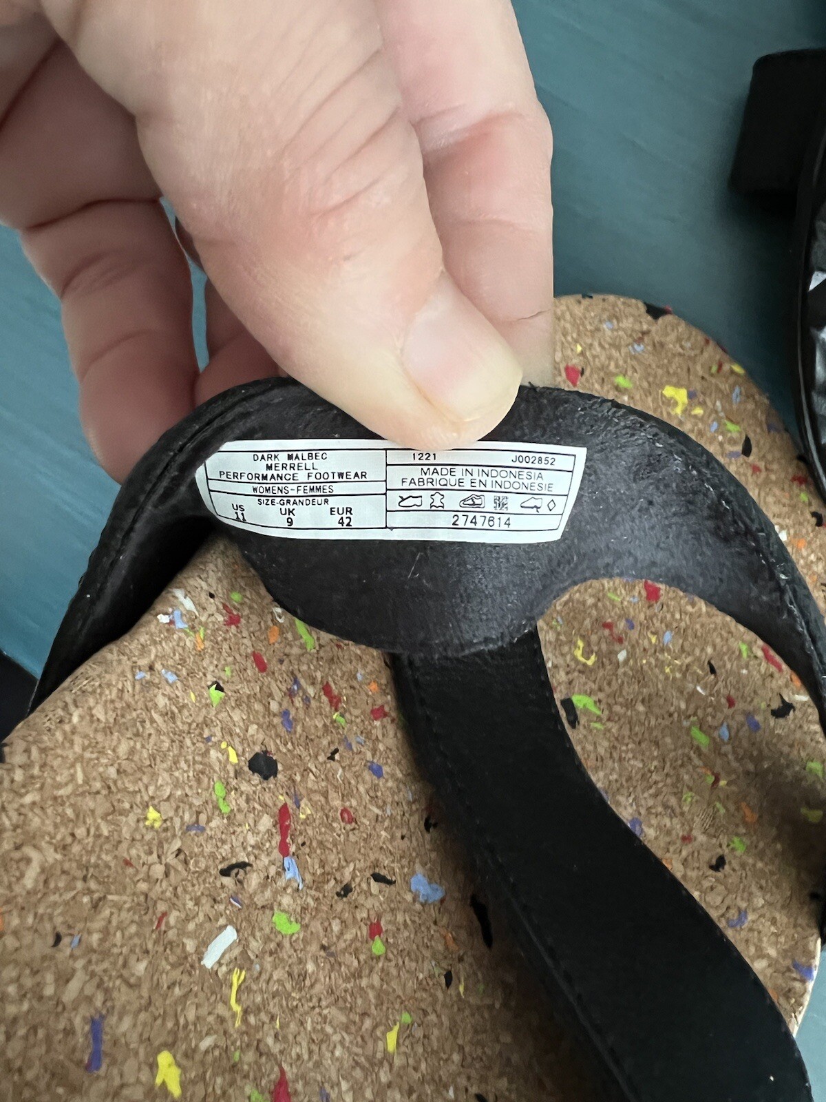 Sandali scuri Malbec da donna Merrell taglia 11