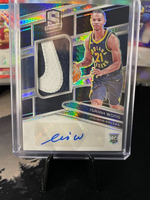 2023-2024 Spectra 1/1 Auto, Rookie Nike Swoosh  Jumbo Patch Isaiah Wong #240