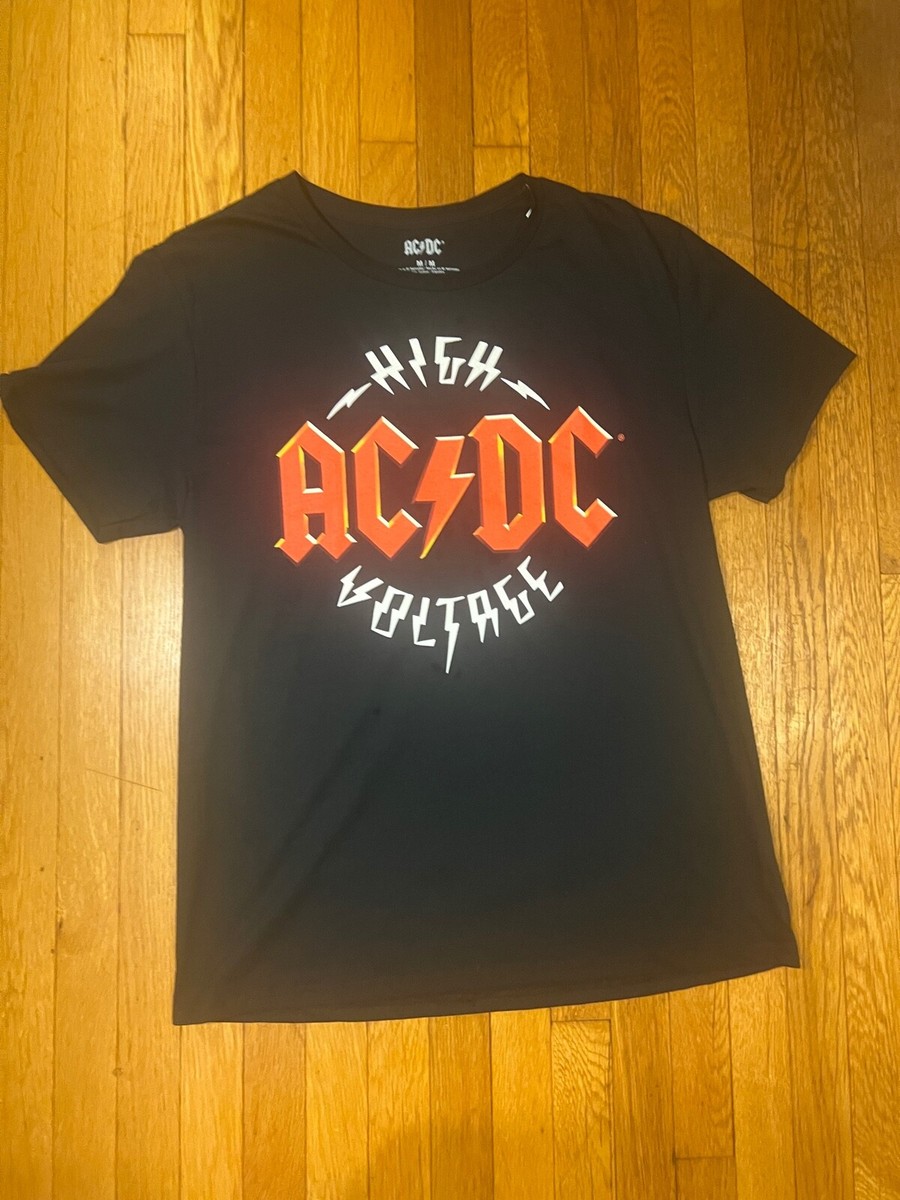 AC/DC High Voltage Men's Official Shirt T-Shirt Short Sleeve Black Rock  Music