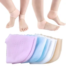 1Pair Gel Silicone Moisturizing Heel Socks Cracked Foot Skin Care Protectors US✔