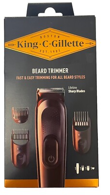 King C. Gillette Bartschneider für Herren kabellos mit scharfen Klingen