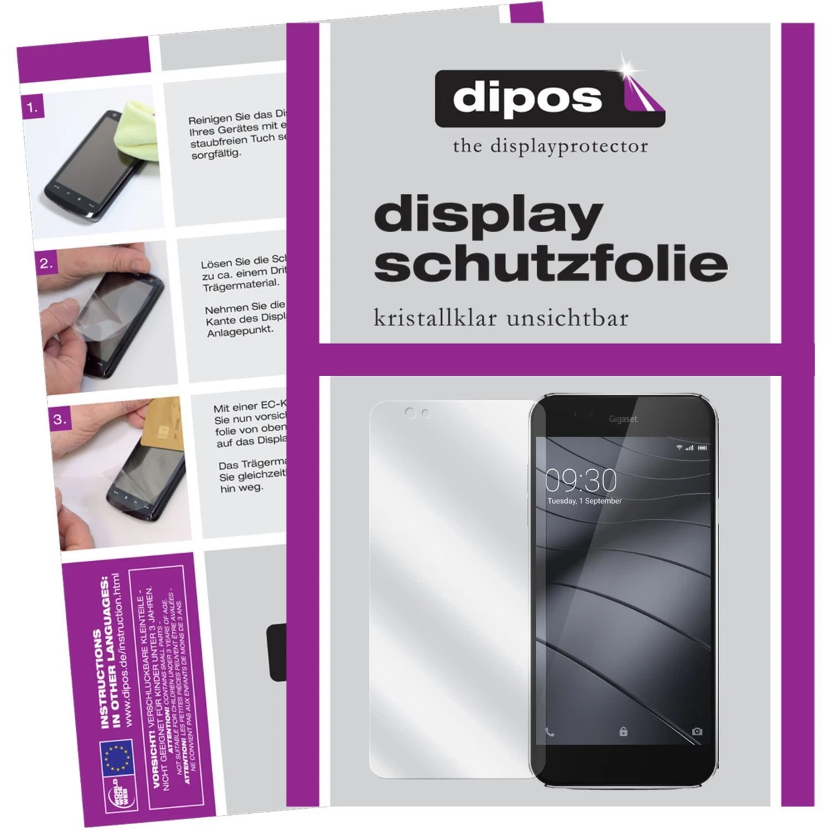 Dipos 6x Pellicola Protettiva Cristallo Per Motorola Moto Z3 Play - Trasparente, Taglio Laser, Made In Germany